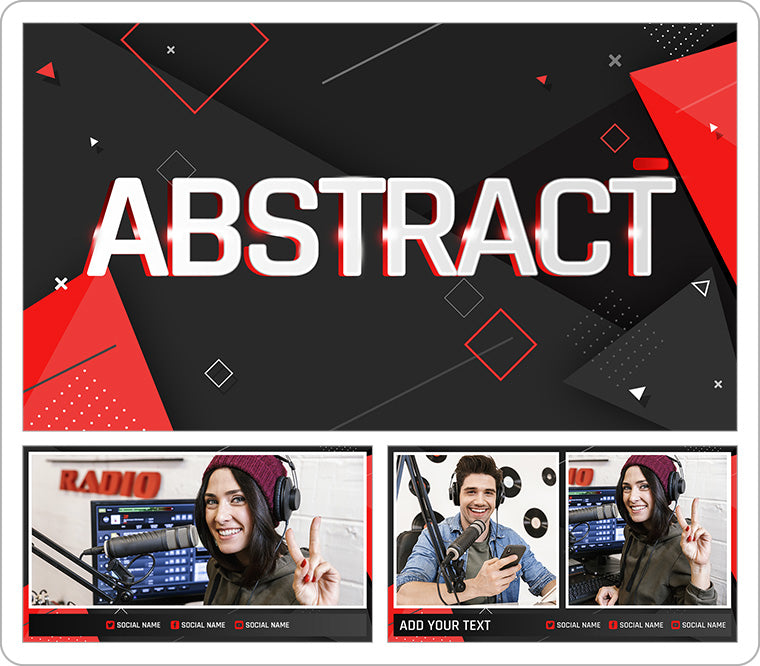 Abstract is an eye catching live streaming template that will help take your live show to the next level!